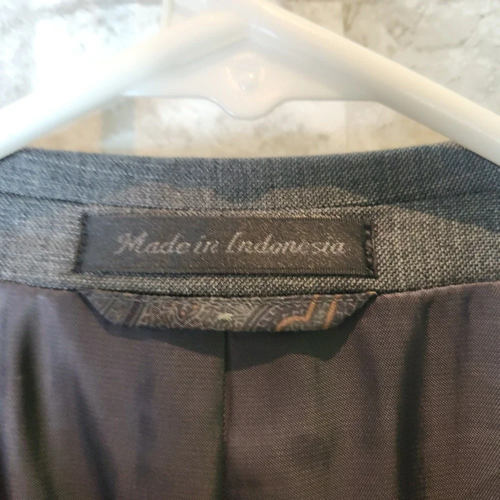 Lauren Ralph Lauren‎ Sport Coat Grey 100% Wool Classic Professional Blazer 48R
